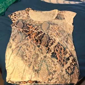 Calvin Klein scoop neck shirt with breast pocket